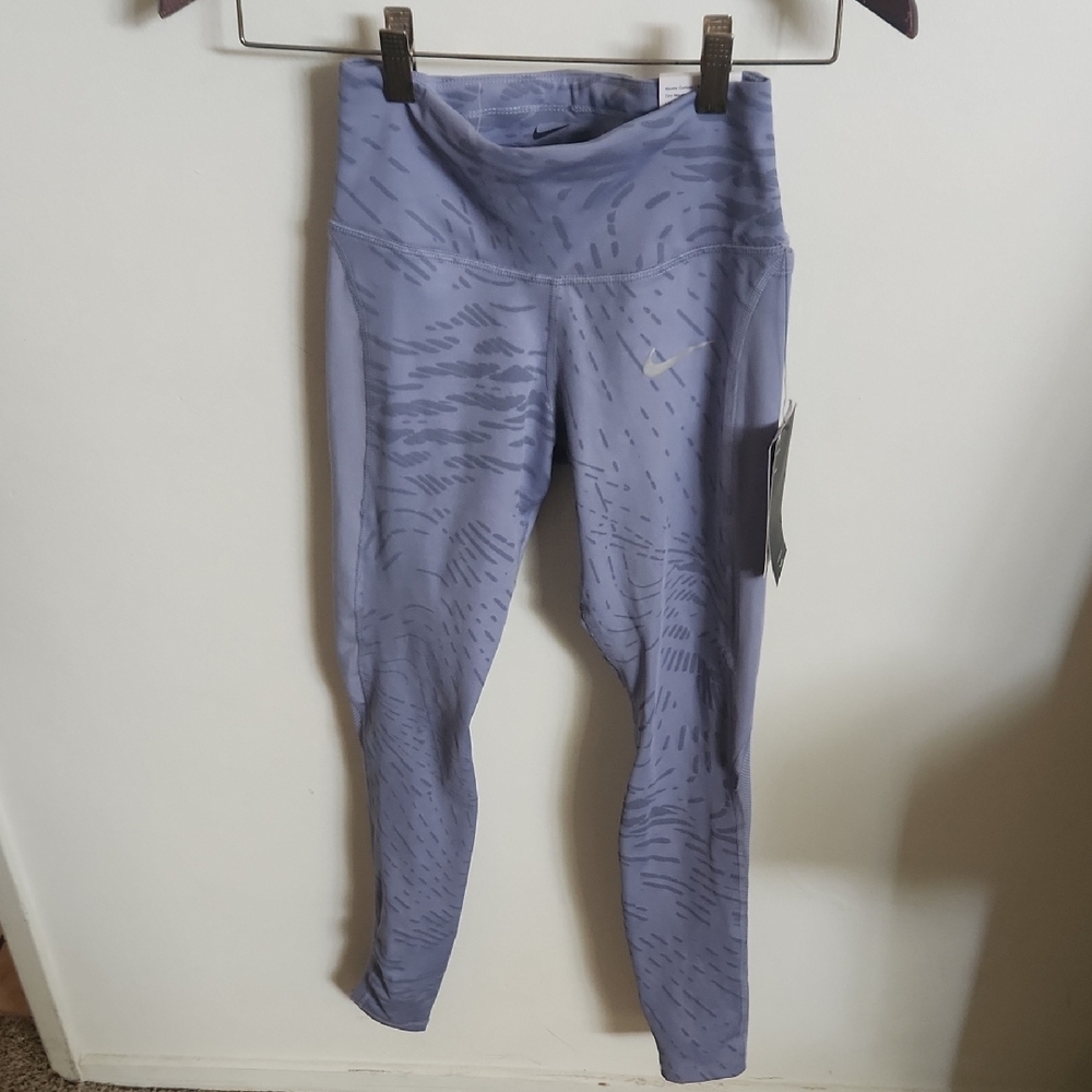 NWT Nike Fast Full Length Dri Fit Run Division High-Rise Leggings Indigo Haze XS - Picture 7 of 13